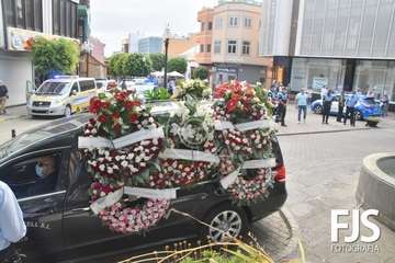 Telde despide con honores y lágrimas a su agente Martín Calzada (Foto Francisco Javier Santana)